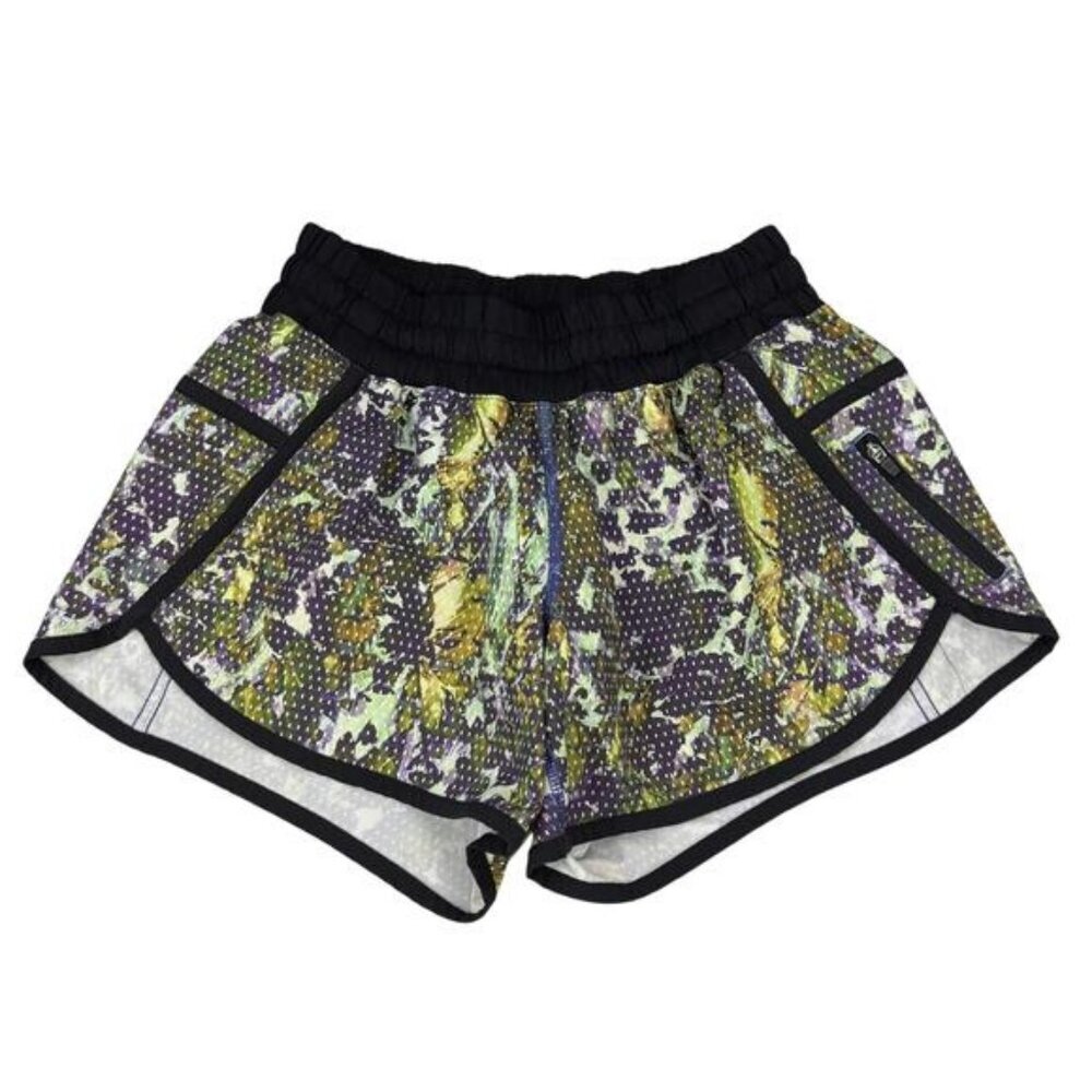 Lululemon Tracker Short III In Floral Sport White Multi / Black 4 - Picture 5 of 10